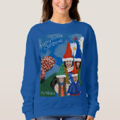 Funny Gnome Family Foto Ugly Christmas Sweater Sweatshirt (Vorderseite)