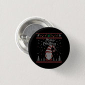 Funny Gnome Frohe Weihnachten Button (Vorne & Hinten)