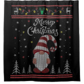 Funny Gnome Frohe Weihnachten Duschvorhang (Vorderseite)