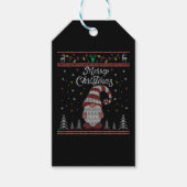 Funny Gnome Frohe Weihnachten Geschenkanhänger (Vorderseite)