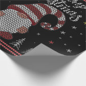 Funny Gnome Frohe Weihnachten Geschenkpapier (Ecke)