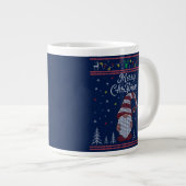 Funny Gnome Frohe Weihnachten Jumbo-Tasse (Vorderseite Rechts)