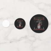 Funny Gnome Frohe Weihnachten Konfetti (Rückseiten)