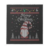 Funny Gnome Frohe Weihnachten Notizblock (Vorderseite)