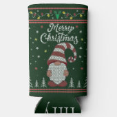 Funny Gnome Frohe Weihnachten Selters Dosenkühler (Rückseite)