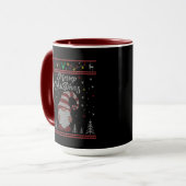 Funny Gnome Frohe Weihnachten Tasse (Vorderseite Links)