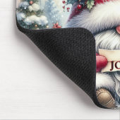 Funny Gnome Frohe Weihnachtsgnome/Personalisiert Mousepad (Ecke)