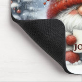 Funny Gnome Frohe Weihnachtsgnome/Personalisiert Mousepad (Ecke)