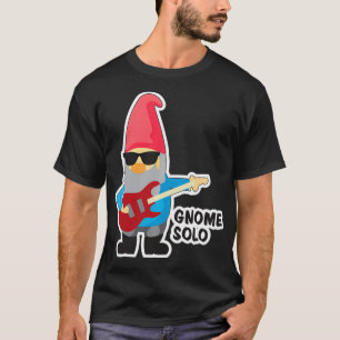 Funny Gnome Guitarist Rock N Roll Music Band Kids  T-Shirt