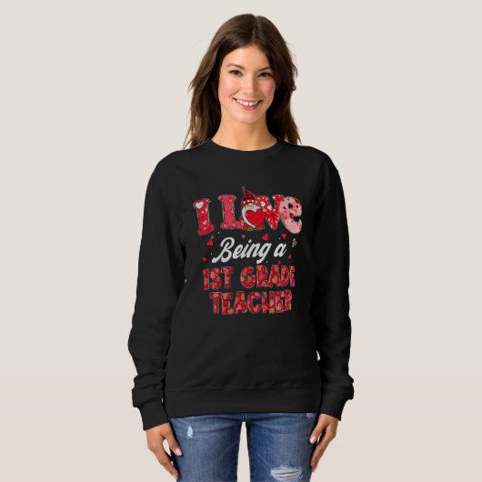 Funny Gnome I Liebe als 1. Sweatshirt (Vorne ganz)
