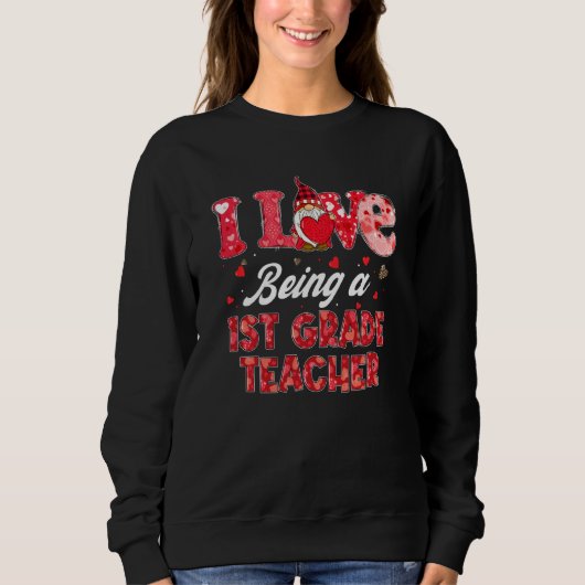 Funny Gnome I Liebe als 1. Sweatshirt (Vorderseite)