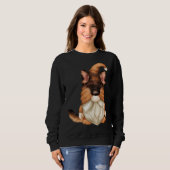 Funny Gnome In German Shepherd Costume For Men Dog Sweatshirt (Vorne ganz)