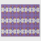 Funny Gnome in Lila Hut Singt ein Weihnachtslied Geschenkpapier (Flach)