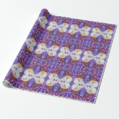 Funny Gnome in Lila Hut Singt ein Weihnachtslied Geschenkpapier (Ungerollt)