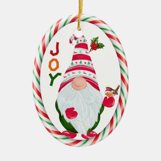 Funny Gnome Joy Kinder Weihnachtsschmuck (Vorne)