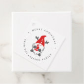 Funny Gnome mit Reindeer Antlers Weihnachten Geschenkanhänger (Beispiel)