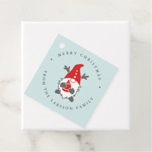 Funny Gnome mit Rentier Antlers Weihnachtsminze Geschenkanhänger