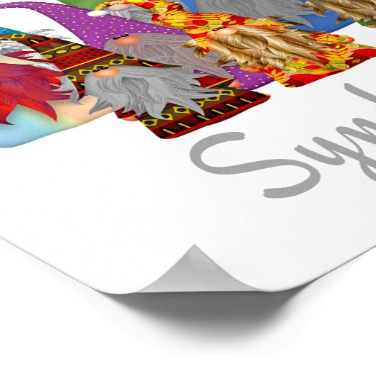 Funny Gnome Poster Stock Gnome Syndrom Matte (Ecke)