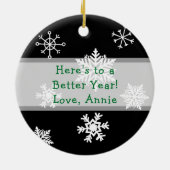 Funny Gnome Pun Weihnachten Keramik Ornament (Hinten)