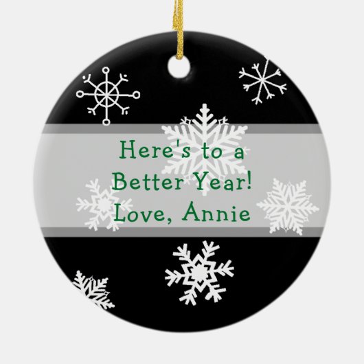 Funny Gnome Pun Weihnachten Keramik Ornament (Hinten)