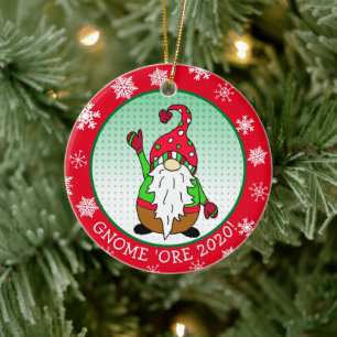 Funny Gnome Pun Weihnachten Keramik Ornament
