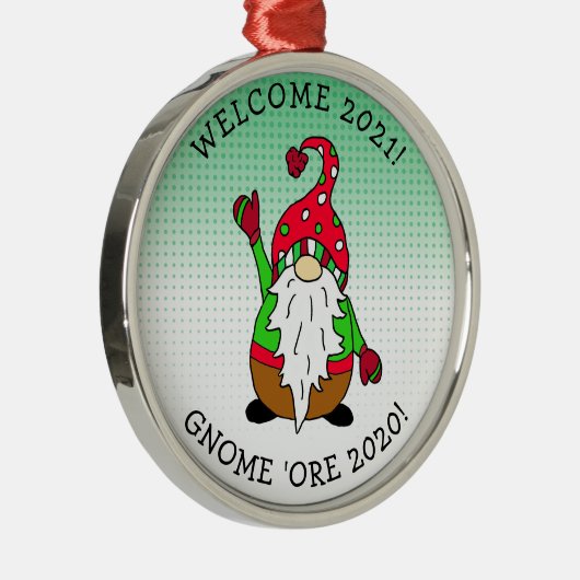 Funny Gnome Pun Weihnachten Ornament Aus Metall (Rechts)