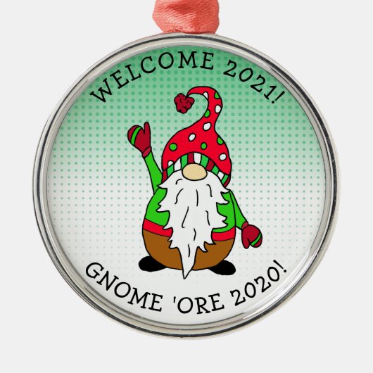 Funny Gnome Pun Weihnachten Ornament Aus Metall (Vorne)