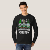 Funny Gnome Shenanigans Squad Kleeblatt St Patrick T-Shirt (Vorne ganz)