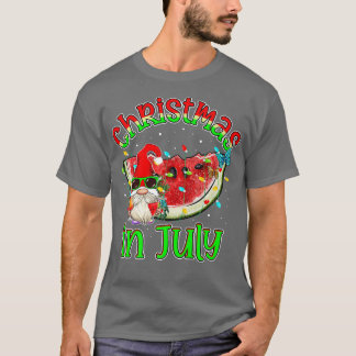 Funny Gnome Summer Watermelon Weihnachten Weihnach T-Shirt