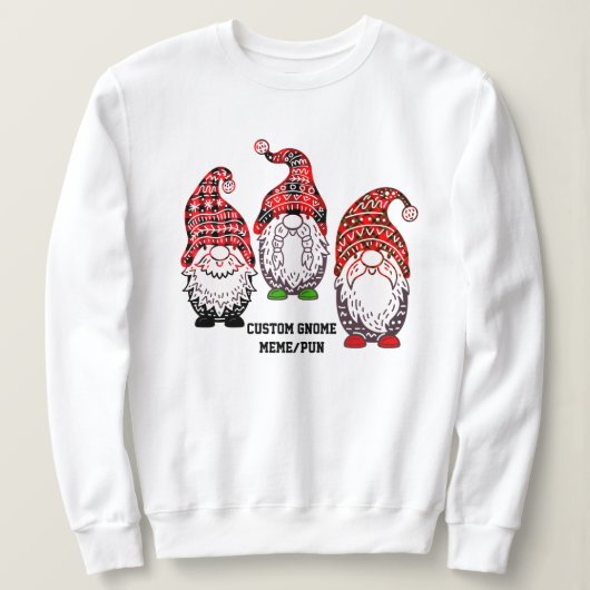 Funny Gnome Sweatshirt - Custom Kariert Meme Hoodi (Design vorne)