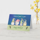 Funny Gnome von unserer Zuhause zu Ihrem Urlaub Karte (Gelbe Blume)