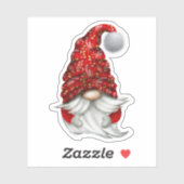 Funny Gnome Weihnachtsaufkleber Decal Label (Blatt)