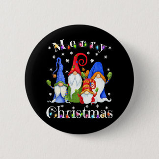 Funny Gnome Weihnachtsgarten Gnome Merry Button