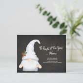 Funny Gnome Wir haben neue Adresse Urlaub Bewegung Ankündigung (Stehend Vorderseite)