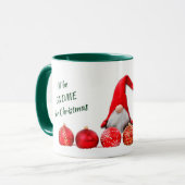 Funny Gnome zu Weihnachten Tasse (Vorderseite Links)