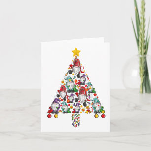 Funny Gnomes Christmas Tree Gnomies Family Xmas Me Karte