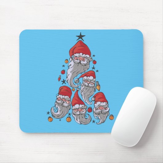 Funny Gnomes Christmas Tree Mousepad (Mit Mouse)