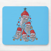Funny Gnomes Christmas Tree Mousepad (Vorne)