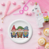 Funny Gnomes Holding a Matcha Drink Magical Pappteller (Party)