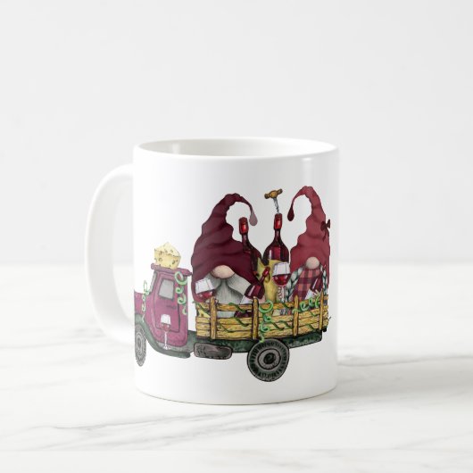 Funny Gnomes in Wine Truck Dies ist wirklich Wein Kaffeetasse (Vorderseite Links)