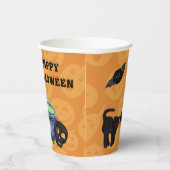 Funny Gnomes Jack o' Lantern Halloween Pappbecher (Rechts)