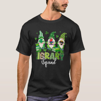 Funny Gnomes Leopard Kleeblatt Library Squad St Pa T-Shirt