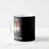 Funny Gnomes Merry Christmas Frohe Weihnachten Kaffeetasse (Vorderseite Links)