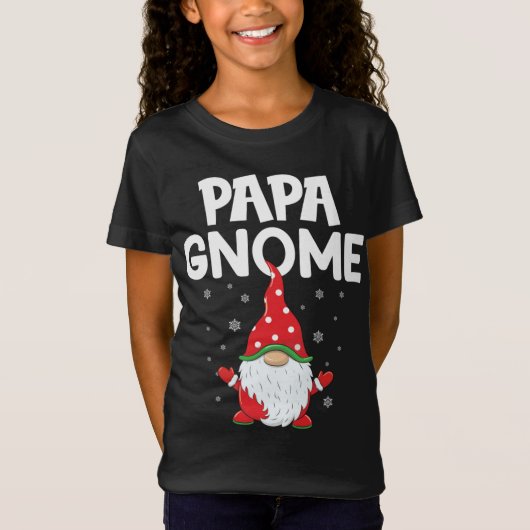 Funny gnomes niedlich papa Gnome Xmas niedlich Wei T-Shirt (Vorderseite)