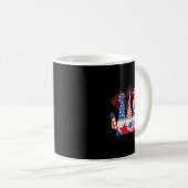 Funny Gnomes Patriotic American Flag Niedlich Gnom Kaffeetasse (VorderseiteRechts)