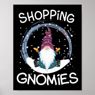 Funny Gnomes Shopping Gnomies Kostüme Weihnachts G Poster