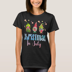 Funny Gnomes Weihnachten im Juli Wassermelone Chri T-Shirt