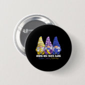Funny Gnomies Bladder Cancer Awareness Month Purpl Button (Vorne & Hinten)