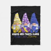 Funny Gnomies Bladder Cancer Awareness Month Purpl Fleecedecke (Vorderseite)