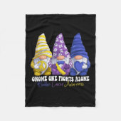 Funny Gnomies Bladder Cancer Awareness Month Purpl Fleecedecke (Vorderseite)